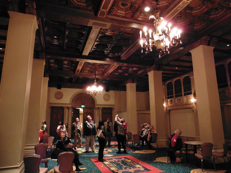 Tour of the Biltmore let by LA Conservancy volunteer for annual IWOSC writers party.