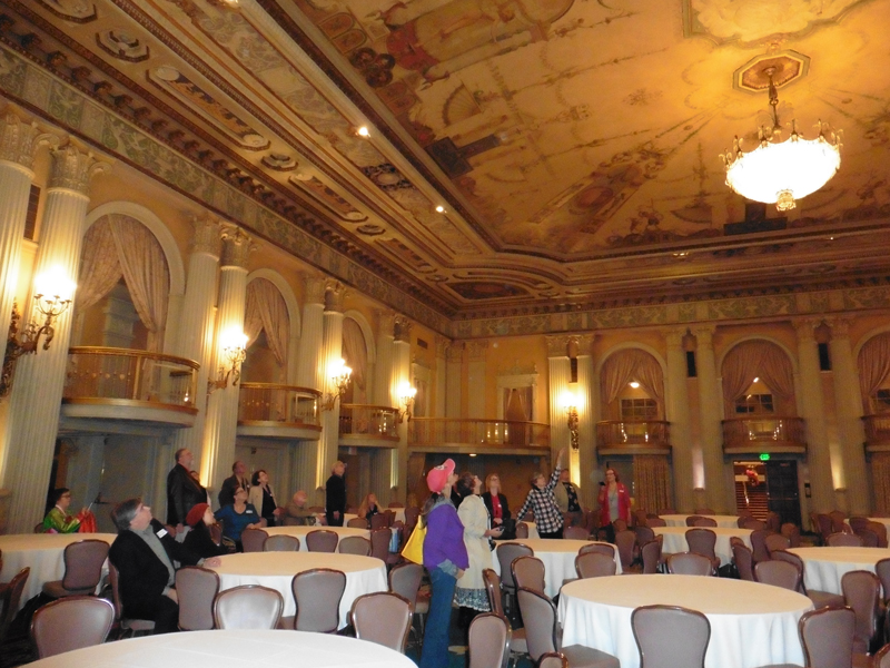 Tour of the Biltmore let by LA Conservancy volunteer for annual IWOSC writers party.