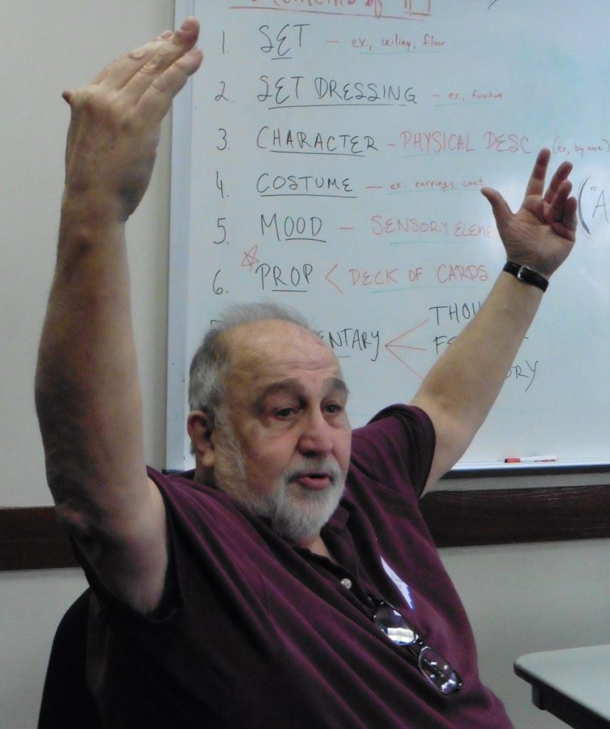 Jack Grapes and Josh Grapes teach their Method Writing to our writers group.