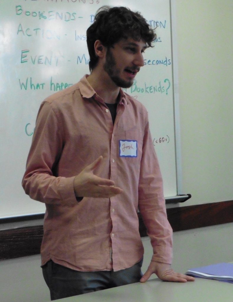 Jack Grapes and Josh Grapes teach their Method Writing to our writers group.